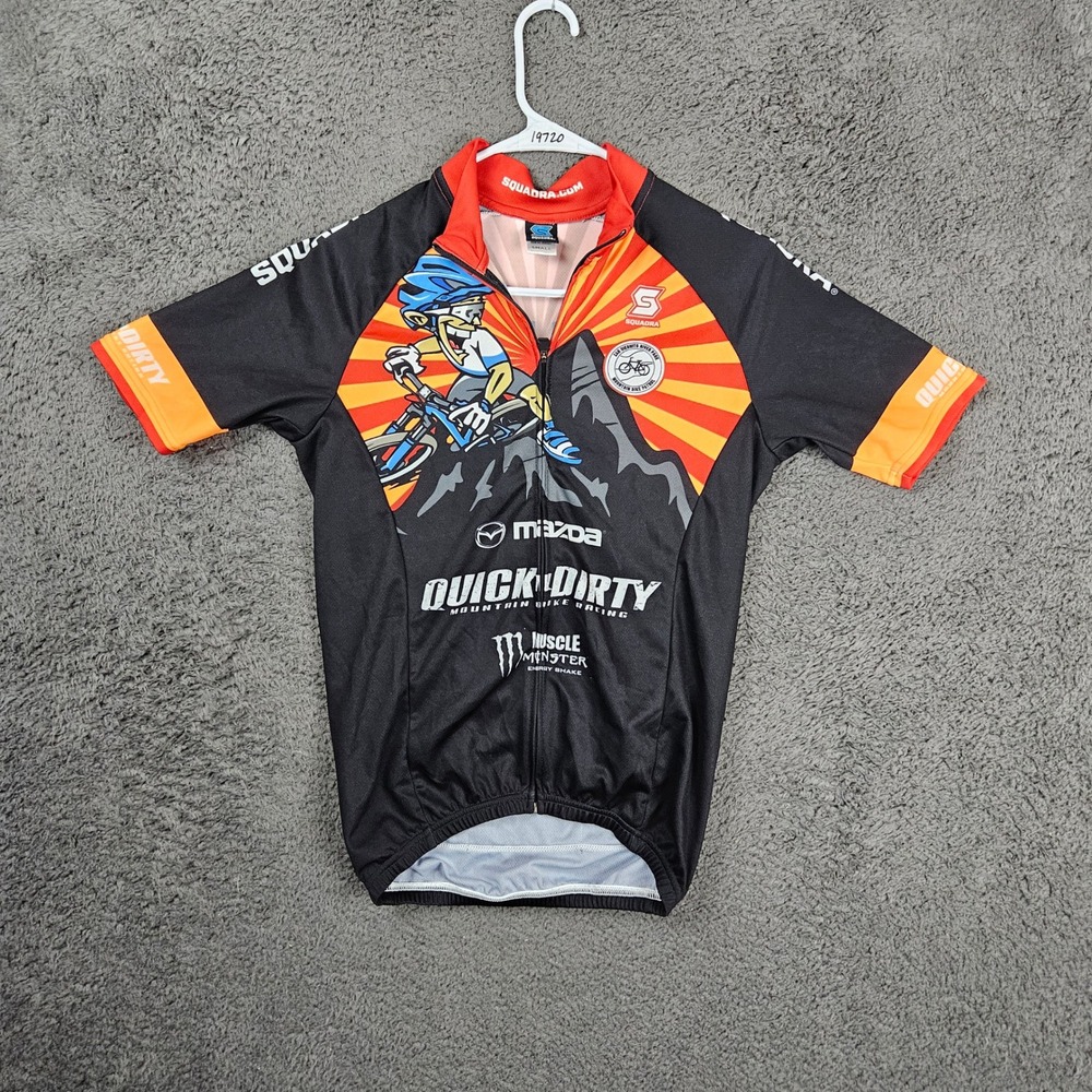 Squadra Mens Quick n Dirty‎ Mountain Bike Racing Jersey Small Mazda Monster